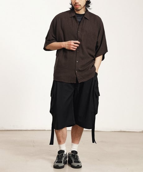 Smooth Linen Wide Silhouette Shirt / 3color