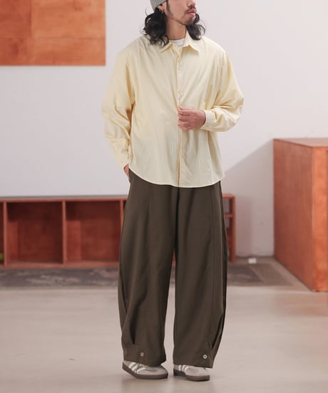 Button Detail Easy Slacks Pants  / 2color