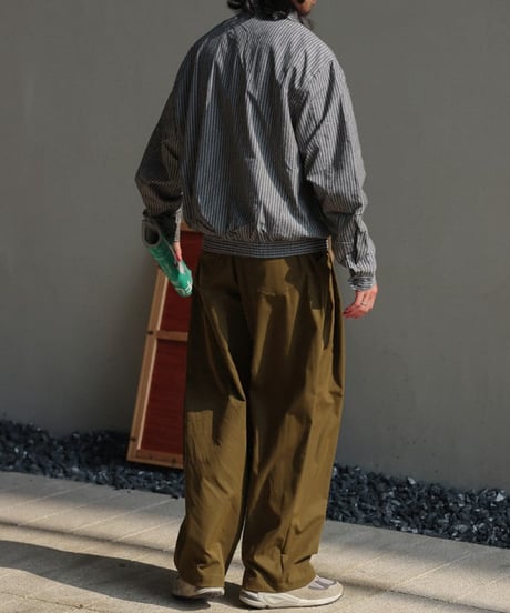 Pleated Straight Clear Wide Pants / 2color