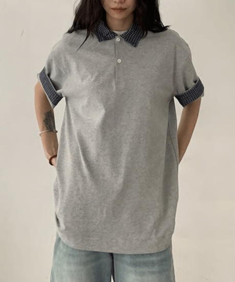 Retro Plaid Polo T-Shirt