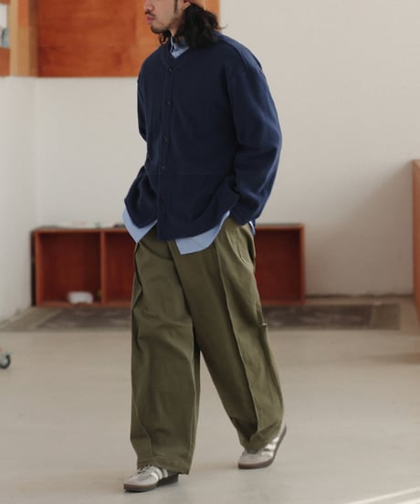 Long Tuck Wide Easy Pants / 2colors