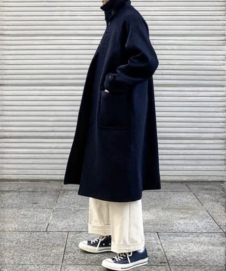 Double-Sided Tweed Trench Coat