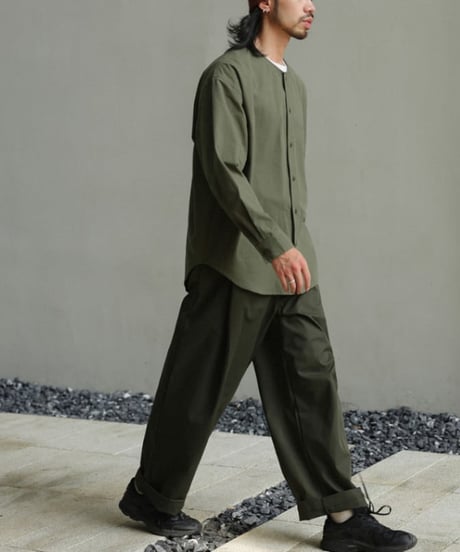 Pleated Straight Clear Wide Pants / 2color