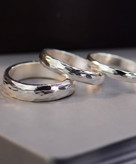 BASIC HAMMER PATTERN RING / 3TYPE