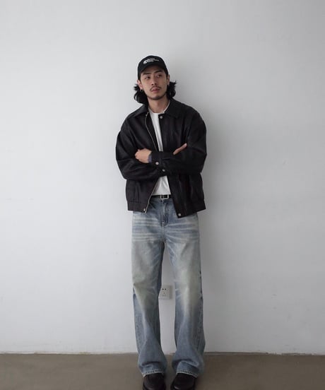 Single Leather Jacket / 2color