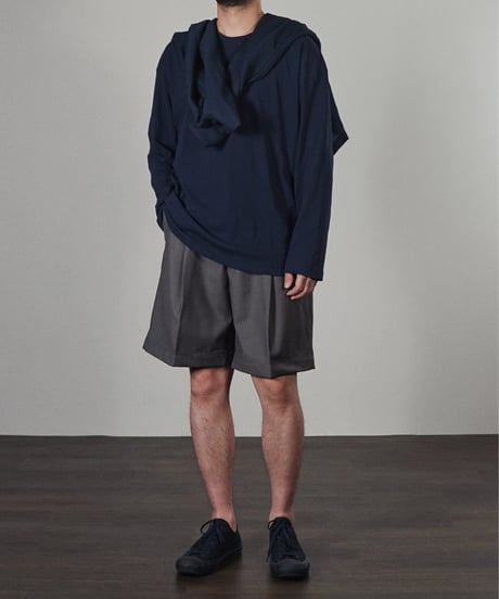 Relaxed Wide Pleated Shorts  / 2color