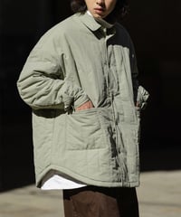 Nylon Quilted Lightweight Shirt Jacket / 4color