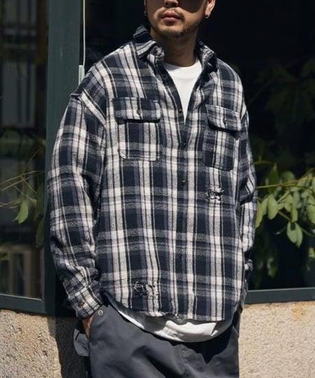 Retro Plaid Shirt Jacket