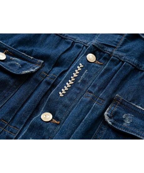 Vintage Denim Jacket with Embroidery