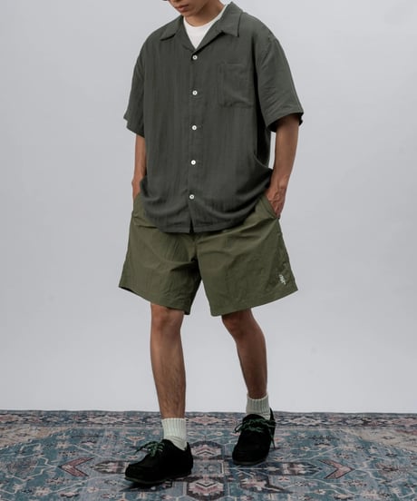 Summer Linen Open Collar Wide Shirt / 2color