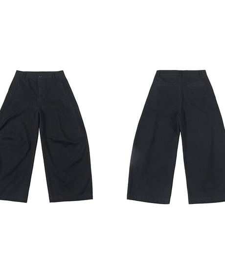 Fade Wash Wide Trousers Denim Pants