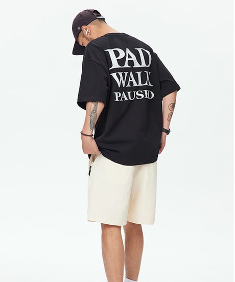 LETTER BACK PRINTED LOOSE TEE / 3COLORS