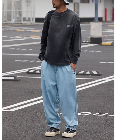 Denim-Like Balloon Wide Pants / 3color