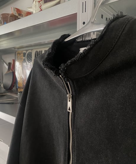 Half Zip Damage Sweat / 2color