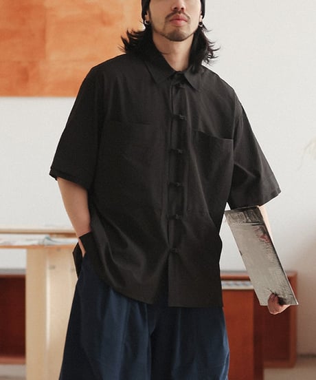 Seasucker China Button Wide Shirt / 2colors