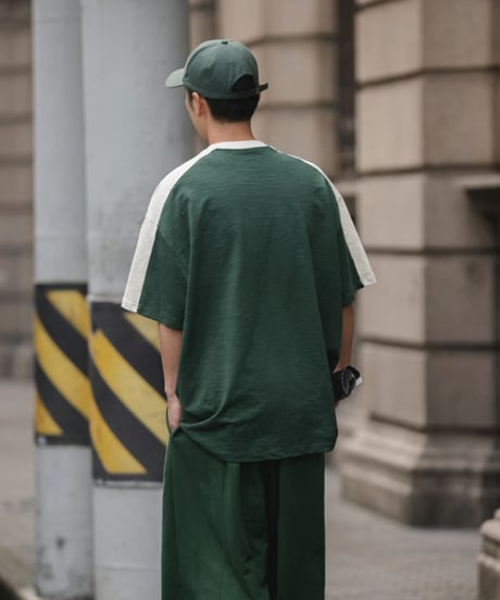 BICOLOR OVERSIZE TEE / 2COLORS
