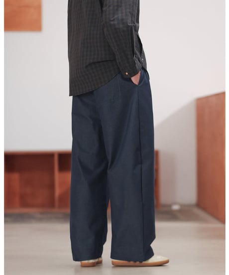 Belted Wide Easy Slacks Pants