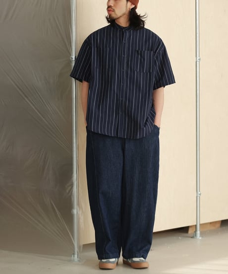 Center Stitch Loose Easy Denim Pants / 2colors