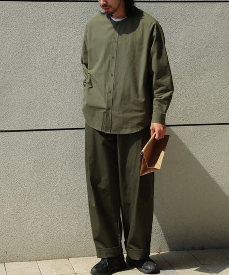 Pleated Straight Clear Wide Pants / 2color