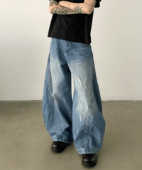 Deconstructed Retro Jeans