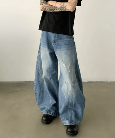 Deconstructed Retro Jeans