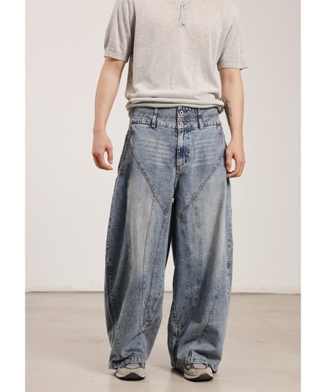 Vintage Wide Barrel Denim Pants / 2color