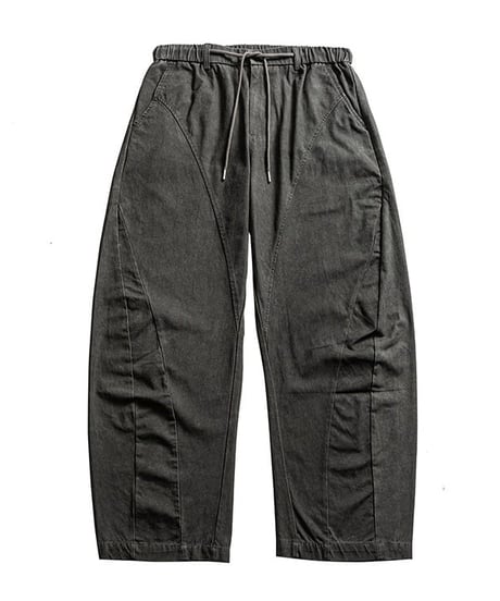 Fade Color Stitch Design Baggy Easy Pants / 3color