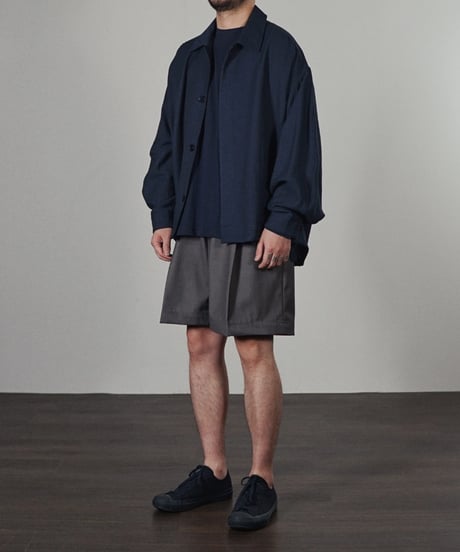 Relaxed Wide Pleated Shorts  / 2color
