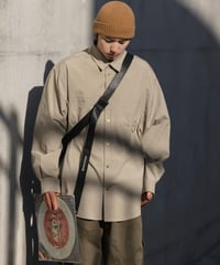 LOOSE OFF-SHOULDER WORK SHIRT/ 2COLORS