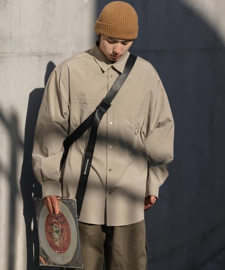 LOOSE OFF-SHOULDER WORK SHIRT/ 2COLORS