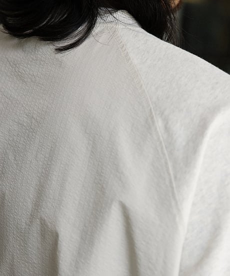 Bi-Material Raglan Wide Form T-shirt / 2colors