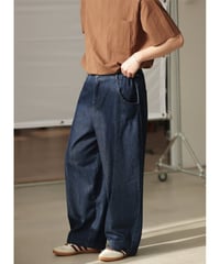 Center Stitch Loose Easy Denim Pants / 2colors