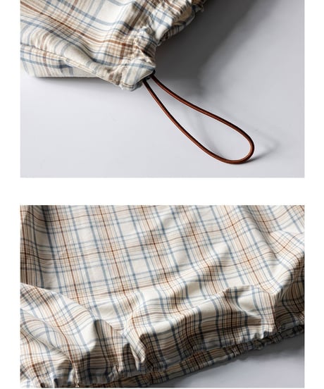Beige Check Pullover Shirt