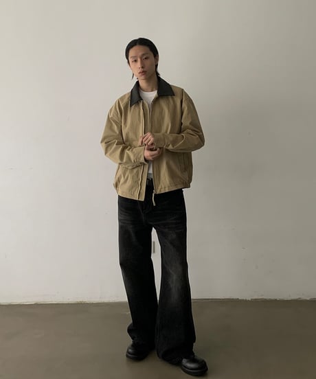 Retro Color Block Jacket / 2color