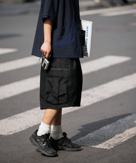 WIDE LOOSE CARGO SHORTS / 4COLORS
