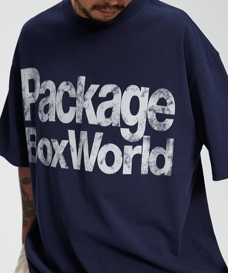 PACKAGE BOX WORLD TEE / 3COLORS