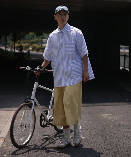 STRIPE MULTI-POCKET SHIRT / 3COLORS