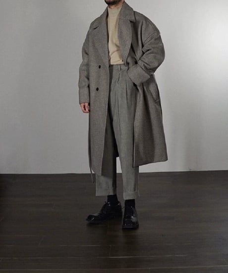 Herringbone Tweed Coat