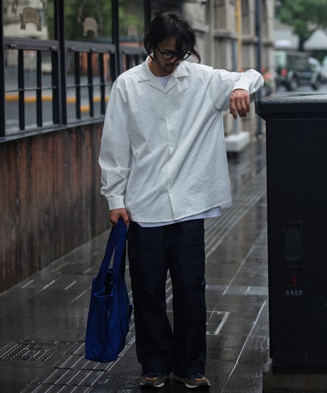 RELAX FIT OPEN COLLAR L/S SHIRT