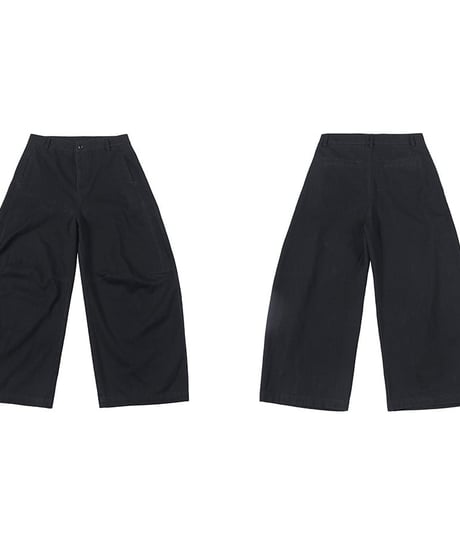 Black Denim Loose Straight Trousers Pants