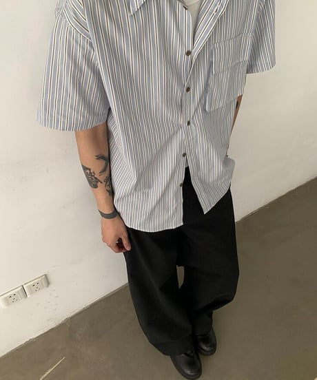 Retro Striped Casual Shirt S/S