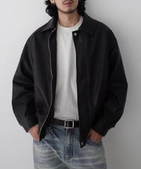 Single Leather Jacket / 2color