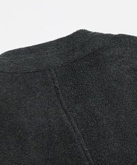 Stand Collar Fleece Button-Up Jacket