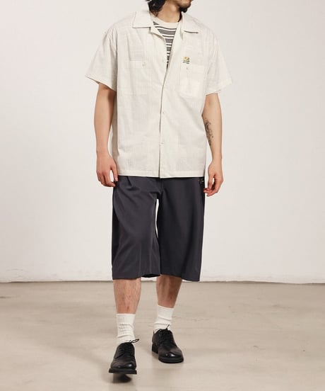 Sunflower Embro Clean Stripe Shirt  / 2color