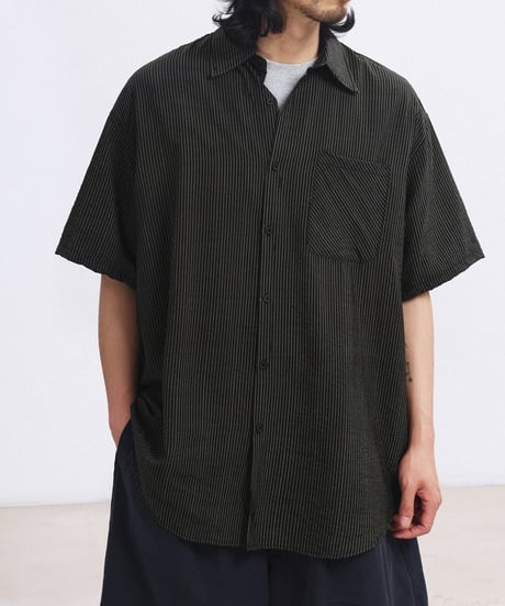 Casual Stripe Regular Collar Shirt / 2color