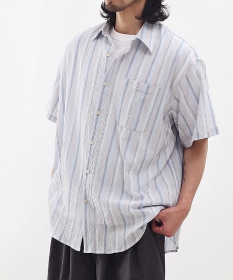 Shrink See-through Stripe Shirt / 3color