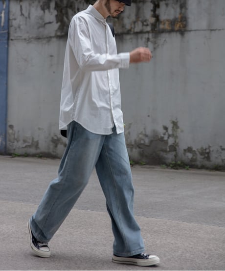 WIDE FIT STRAIGHT DENIM / 2COLORS