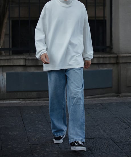 WIDE LEG STRAIGHT DENIM / 2COLORS