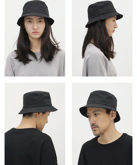 SHORT BRIM BUCKET HAT / 2COLORS