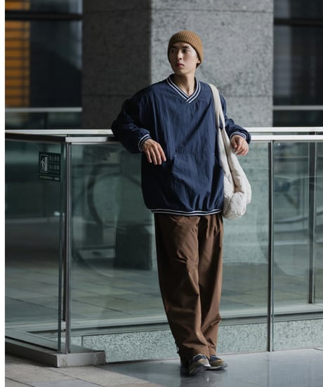 V-NECK PULLOVER SHIRT / 2COLORS